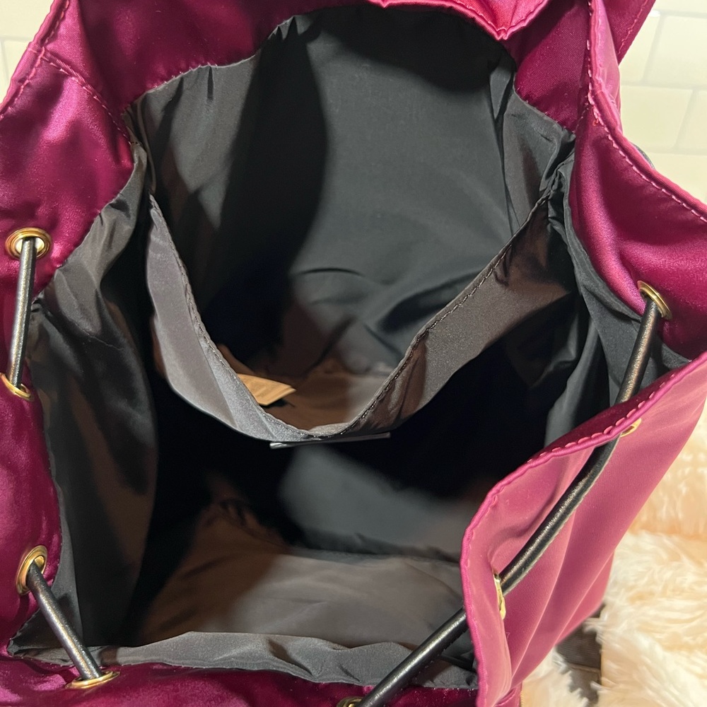 Versace Burgundy Nylon Backpack - Picture 9 of 10